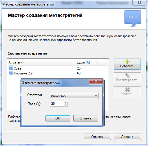 Метастратегии (портфель стратегий) Метастратегии (портфель стратегий)